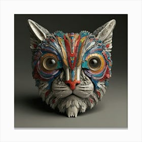 Cat Sculpture Canvas Print