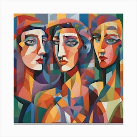 Abstract Three Women 2 Canvas Print
