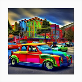 Colorful Car Canvas Print