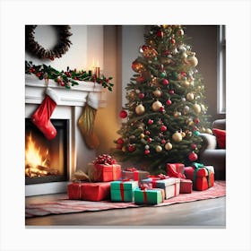 Christmas Tree Stock Videos & Royalty-Free Footage 7 Canvas Print