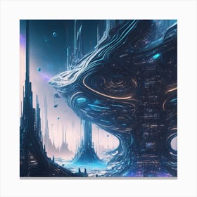 Futuristic City 31 Canvas Print