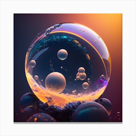 Bubbles In The Sphere Canvas Print