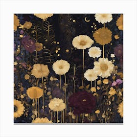 Flowers In The Night Canvas Print