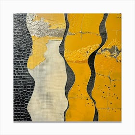 Yellow And Black Canvas Print