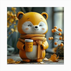 Kawaii Fox 1 Canvas Print