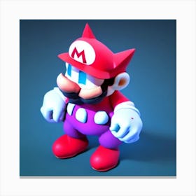 Mario Bros Low Poly Creatures Canvas Print