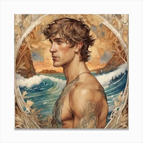 Man With Tattoos Canvas Print