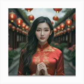 China in Red Canvas Print