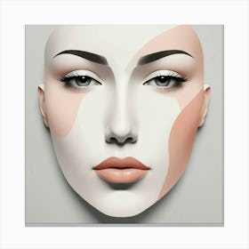 Woman'S Face With Makeup Canvas Print