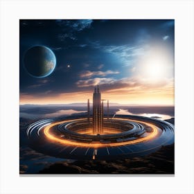 Futuristic City 239 Canvas Print