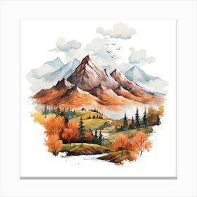 Watercolor Landscape 16 Canvas Print