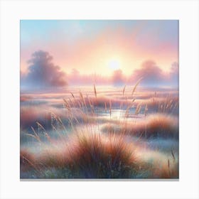 Sunrise In The Meadow 3 Canvas Print