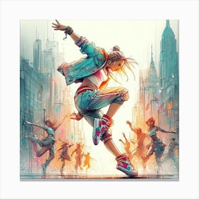 Dancers In The City Canvas Print