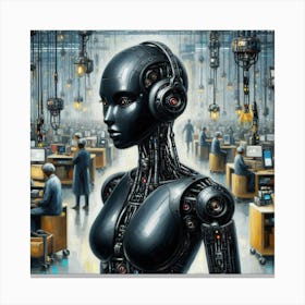 Robot Woman 18 Canvas Print