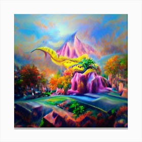 Dragon In The Mountains Canvas Print