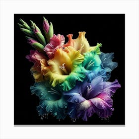 Rainbow Flowers 2 Canvas Print