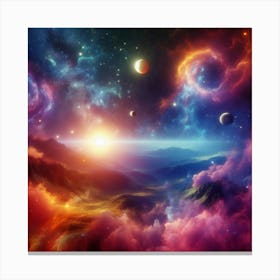 Galaxy And Nebula 3 Canvas Print