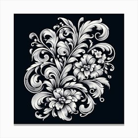 Ornate Floral Design 5 Canvas Print