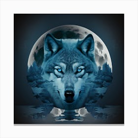 Full Moon Wolf Canvas Print