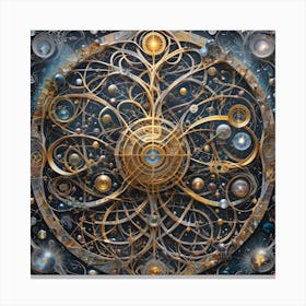 Genius, Madness, Time And Space 38 Canvas Print