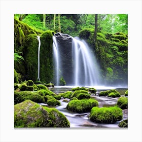 Waterfall In The Forest Canvas Print