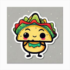 Taco Sticker 9 Canvas Print