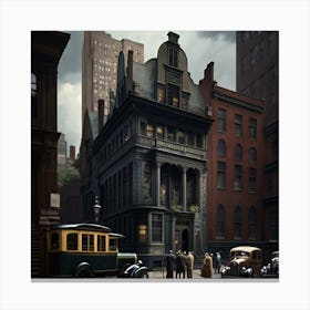 Street Scene In New York City Canvas Print