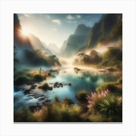 Sunrise In The Mountains 41 Canvas Print