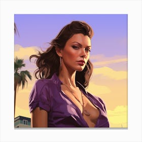 GTA Style Bella Hadid Canvas Print