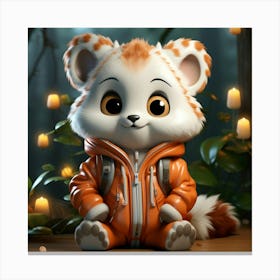 Kawaii Fox Canvas Print