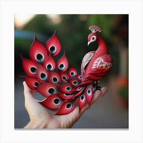 Red peacock 1 Canvas Print