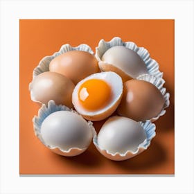 Eggs In Shells Canvas Print