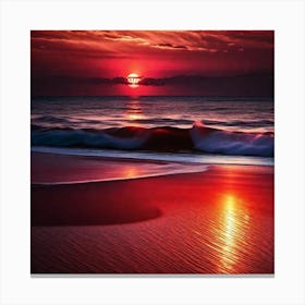 Sunset On The Beach 511 Canvas Print