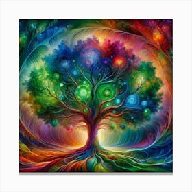 Prismatic Tree of life Canvas Print
