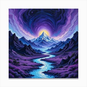 Purple River 1 Canvas Print