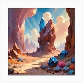 Landscape desert Painting Paintings Art Print Canvas Print