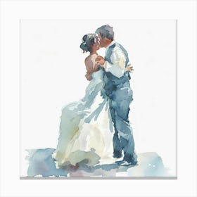 Watercolor Couple Dancing At Wedding 1718371440 2 Canvas Print