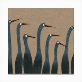 Flock Of Herons Canvas Print