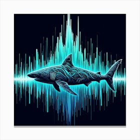 Shark Sound Wave 1 Canvas Print