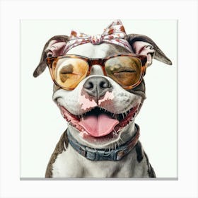 Dog Wearing Sunglasses 1 Canvas Print