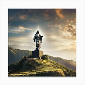 Jesus On Top Of A Hill Canvas Print