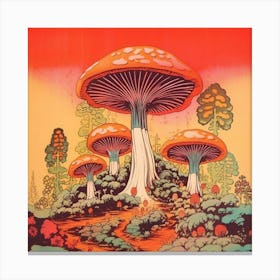 Psychedellic Mushroom Square 2 Canvas Print