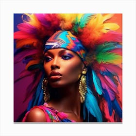 Colorful feathers  Canvas Print