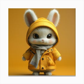 Bunny In A Coat Canvas Print