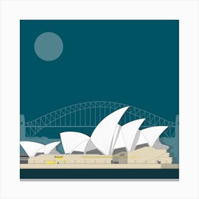 Sydney Opera House Blue Canvas Print