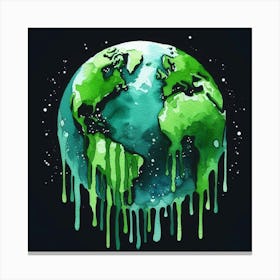 Earth Dripping With Water Canvas Print