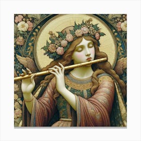 Angel Playing Flute 2 Canvas Print