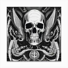 Skull With Wings Canvas Print