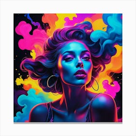 Neon Girl 1 Canvas Print