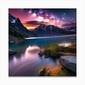 Lake galaxy Canvas Print